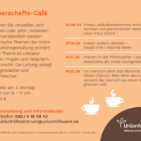 Philosophisches Café Flyer Rückseite